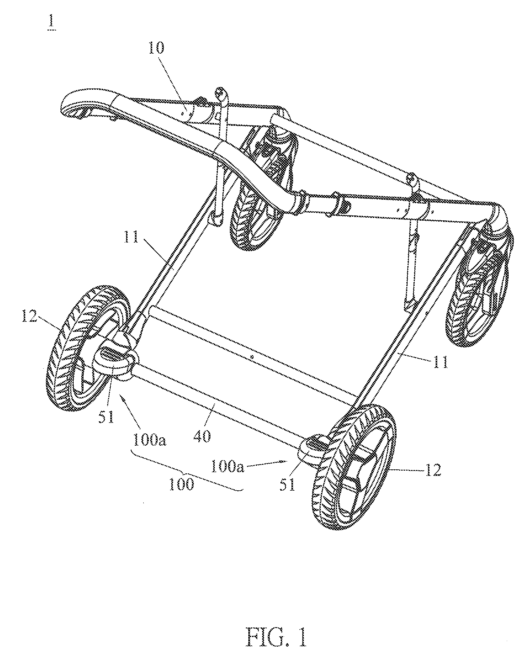Brake mechanism for an infant stroller apparatus