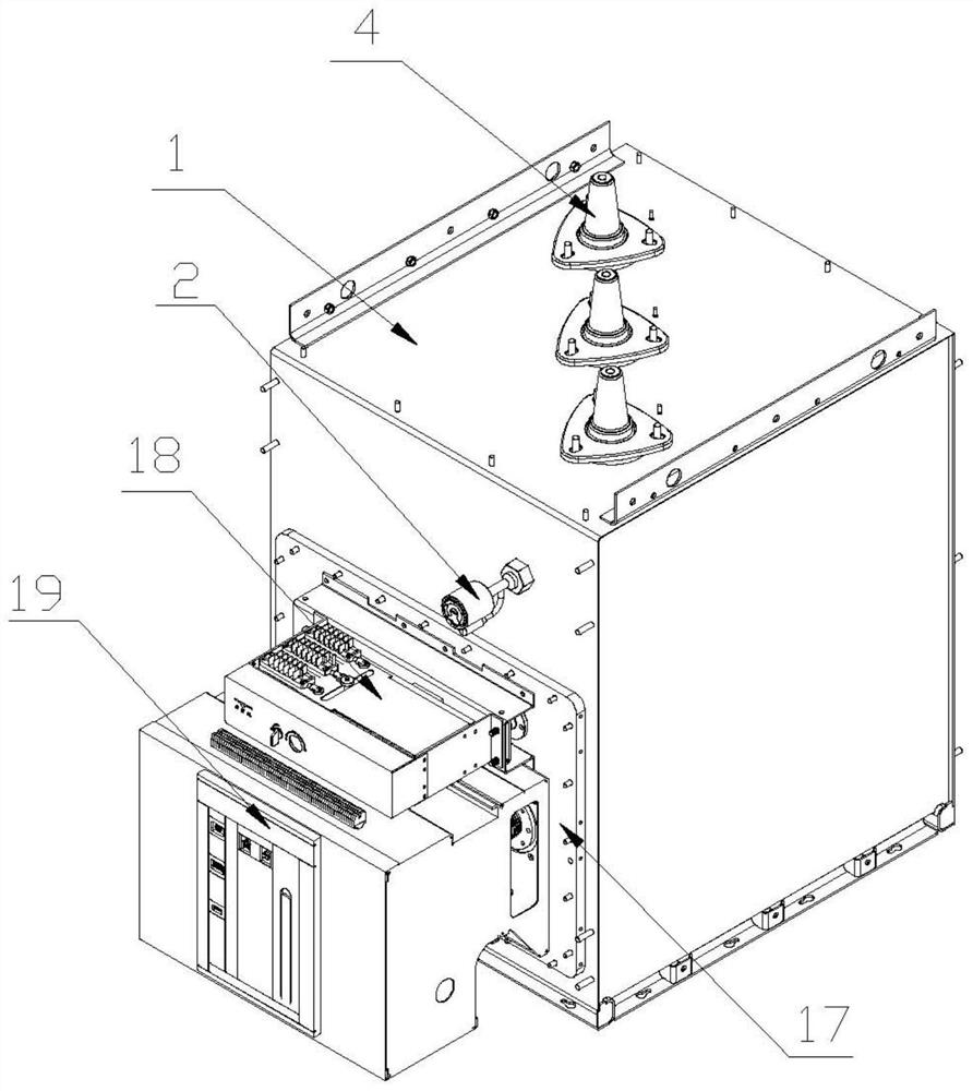 Integrated wear-free low-impedance switch cabinet air chamber based on main switch loop