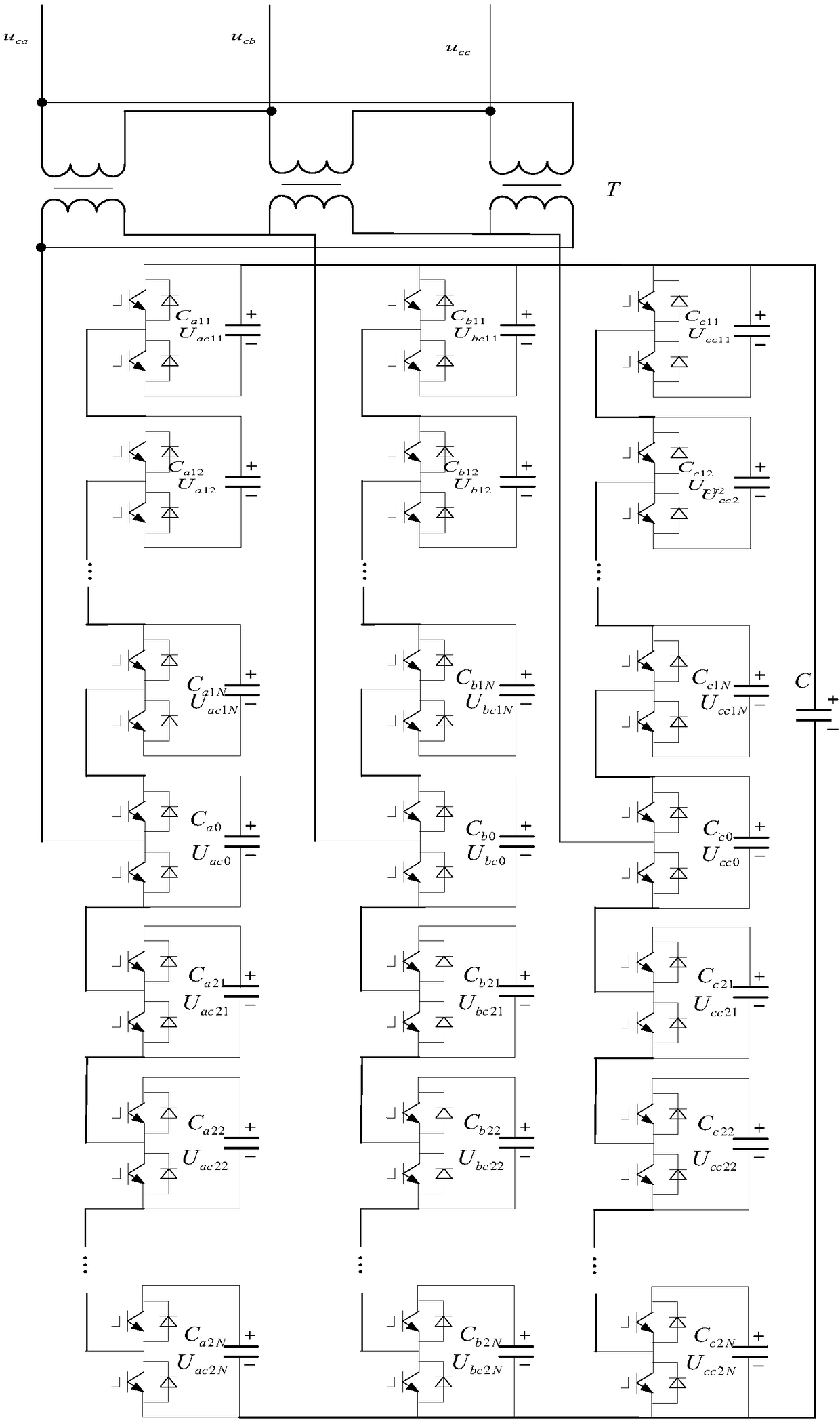 Voltage equalization switching control method for capacitor in voltage ...