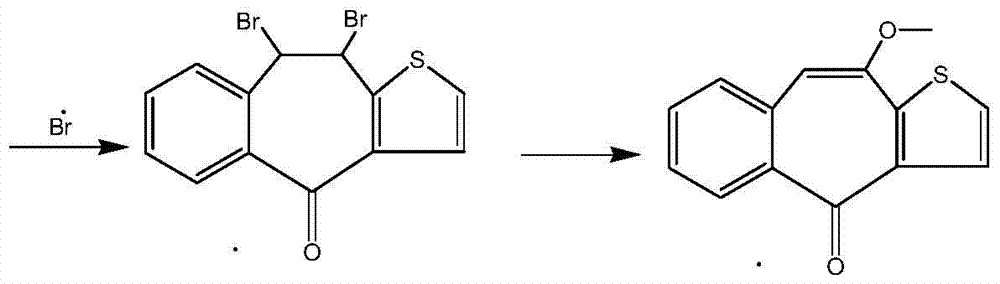 A kind of preparation method of 10-methoxy-4h-benzo[4,5] cycloheptatriene[1,2-b]thiazole-4-one