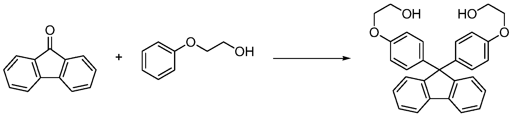 Method for preparing 9,9-bis[(4-hydroxy oxyethyl) phenyl] fluorene