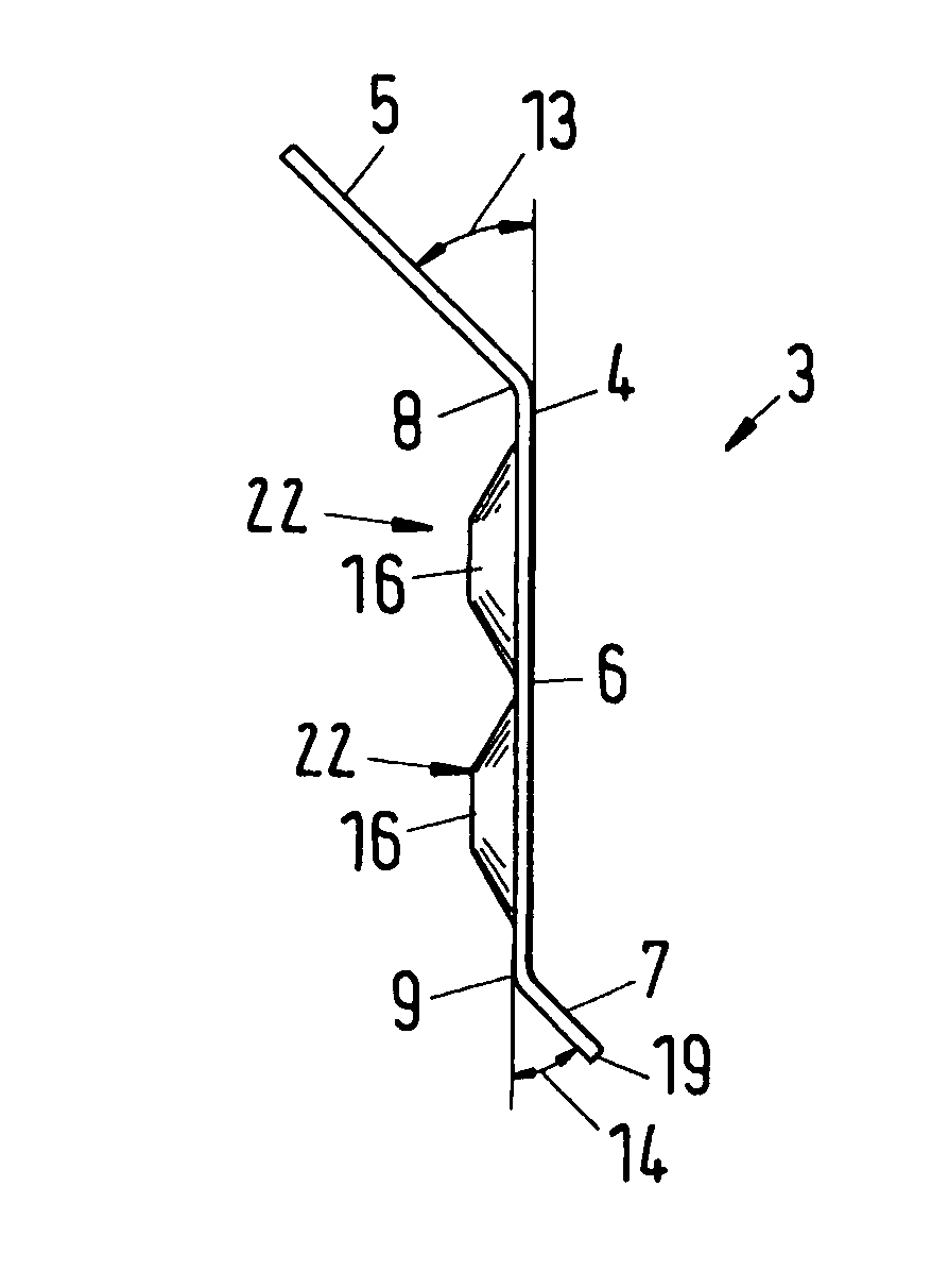 Mass transfer column and a crown element for a mass transfer column