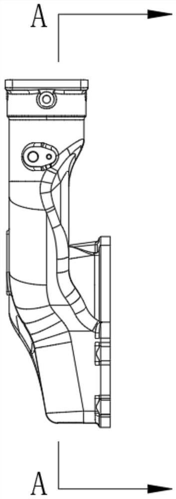 Gas inlet pipe structure of V-shaped engine