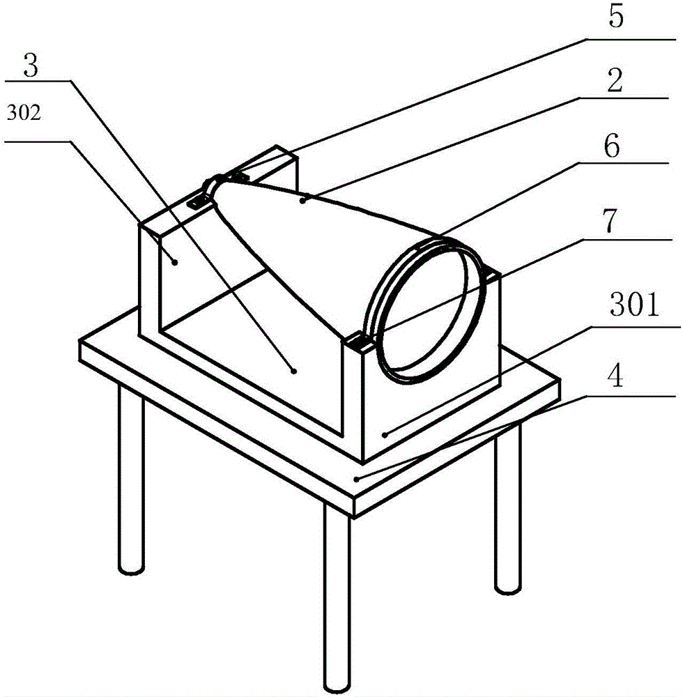 A manual measurement device and measurement method for the normal thickness of a large-cavity deep radome