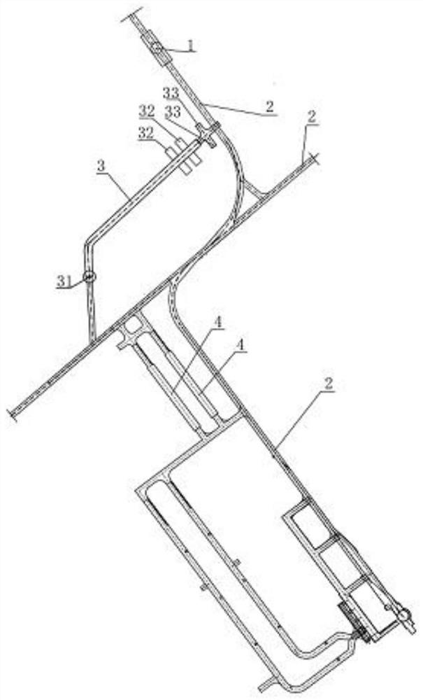 Mine rail transportation horizontal sump dredging structure and method