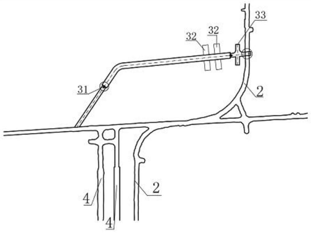 Mine rail transportation horizontal sump dredging structure and method