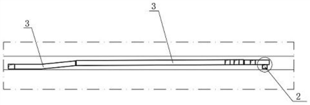 Mine rail transportation horizontal sump dredging structure and method