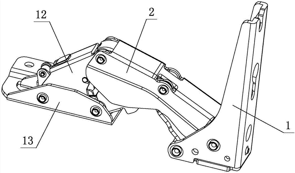 A damper opening and closing angle changing mechanism of a hinge