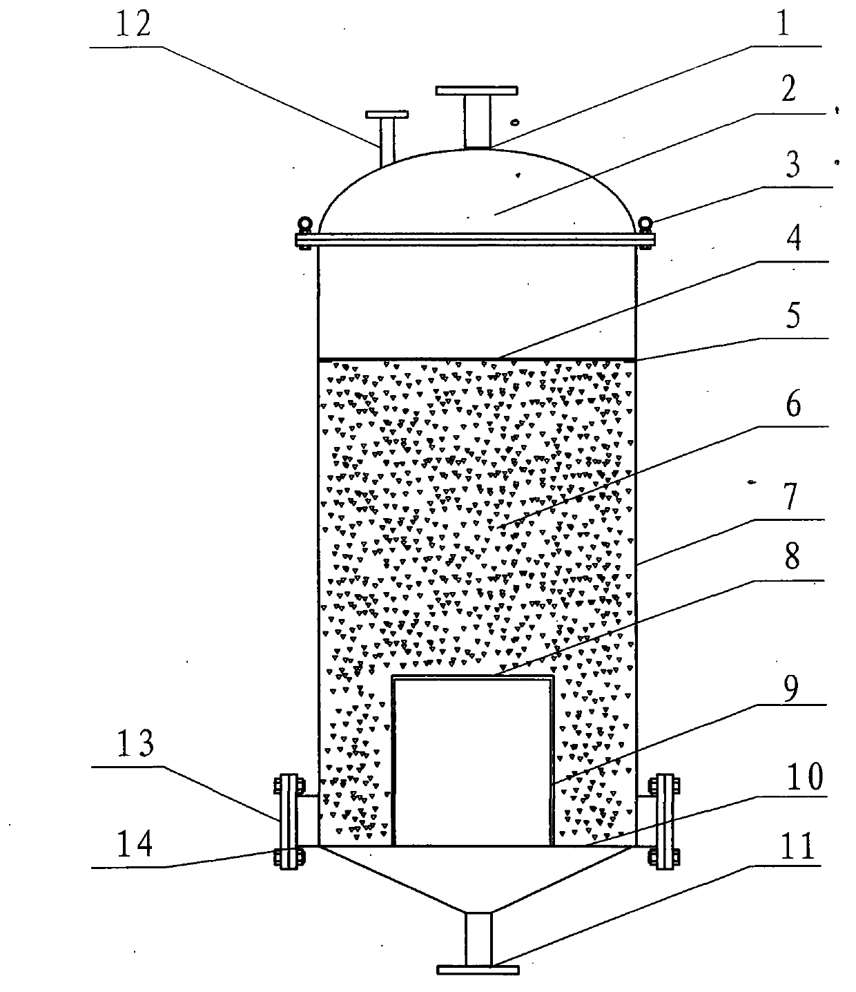 Special deep-bed filter for squeezing of edible oil