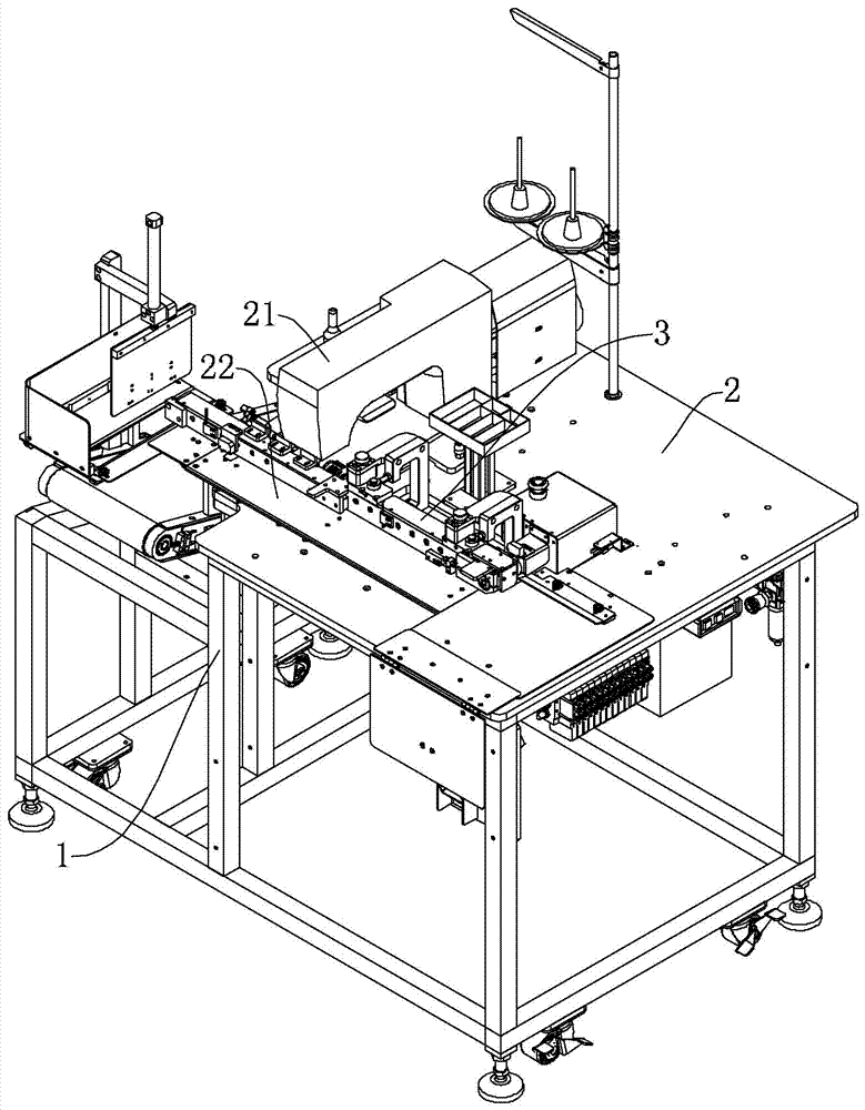 Hemming sewing machine with automatic conveying function