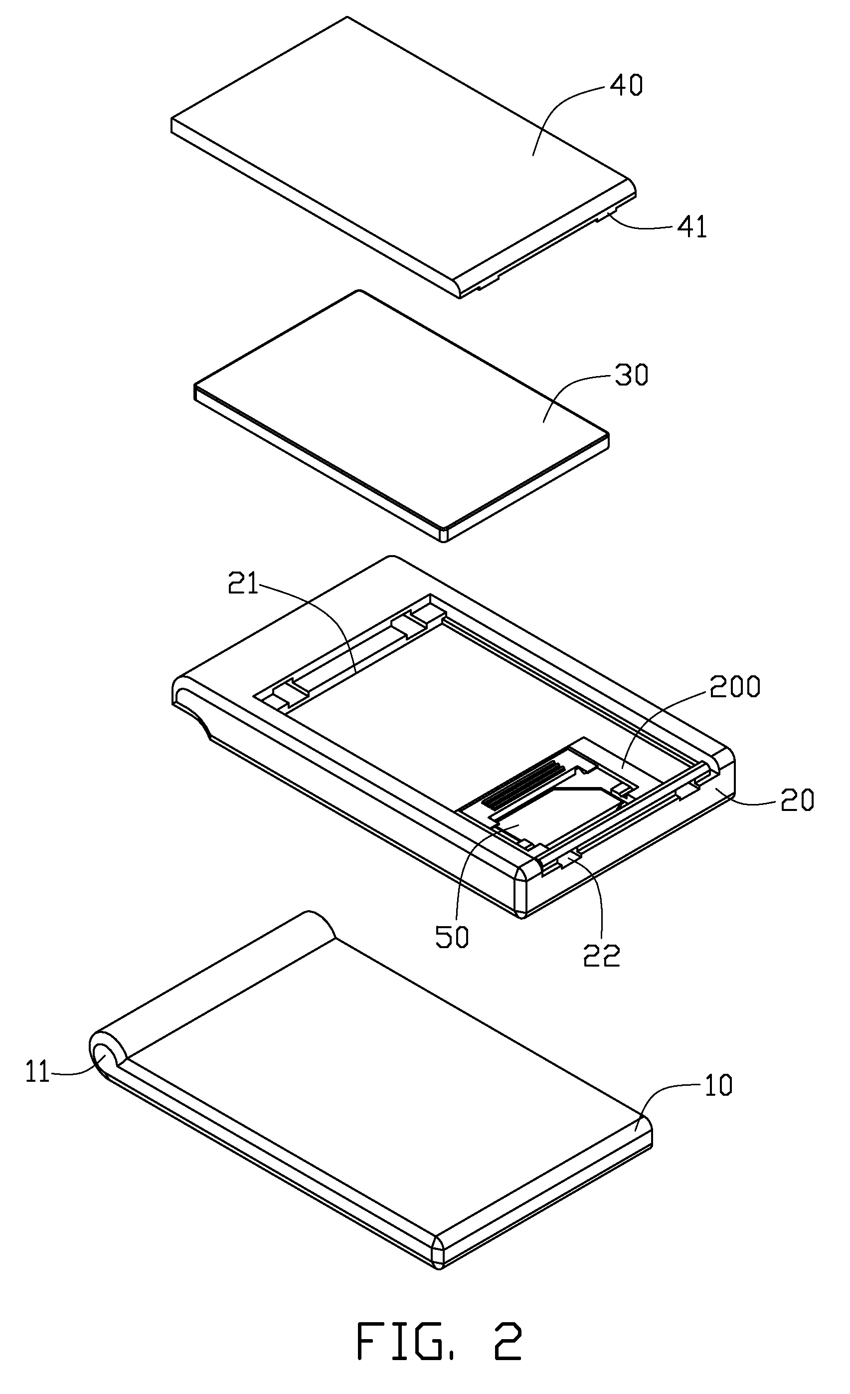 Surface contact card retention assembly