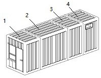 Fabricated living cabin and construction mode