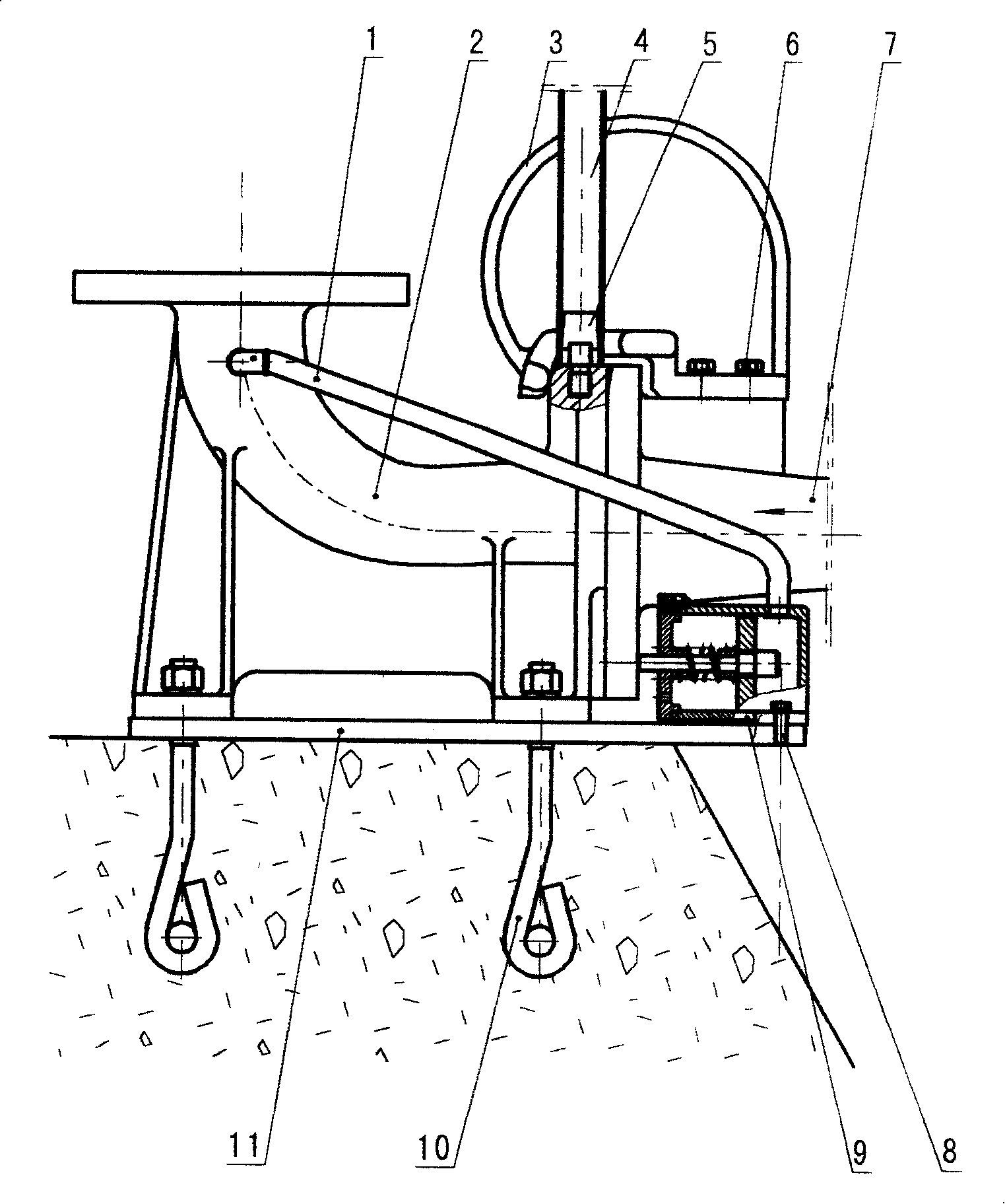Self-coupling self-locking device for high-lift submersible pump