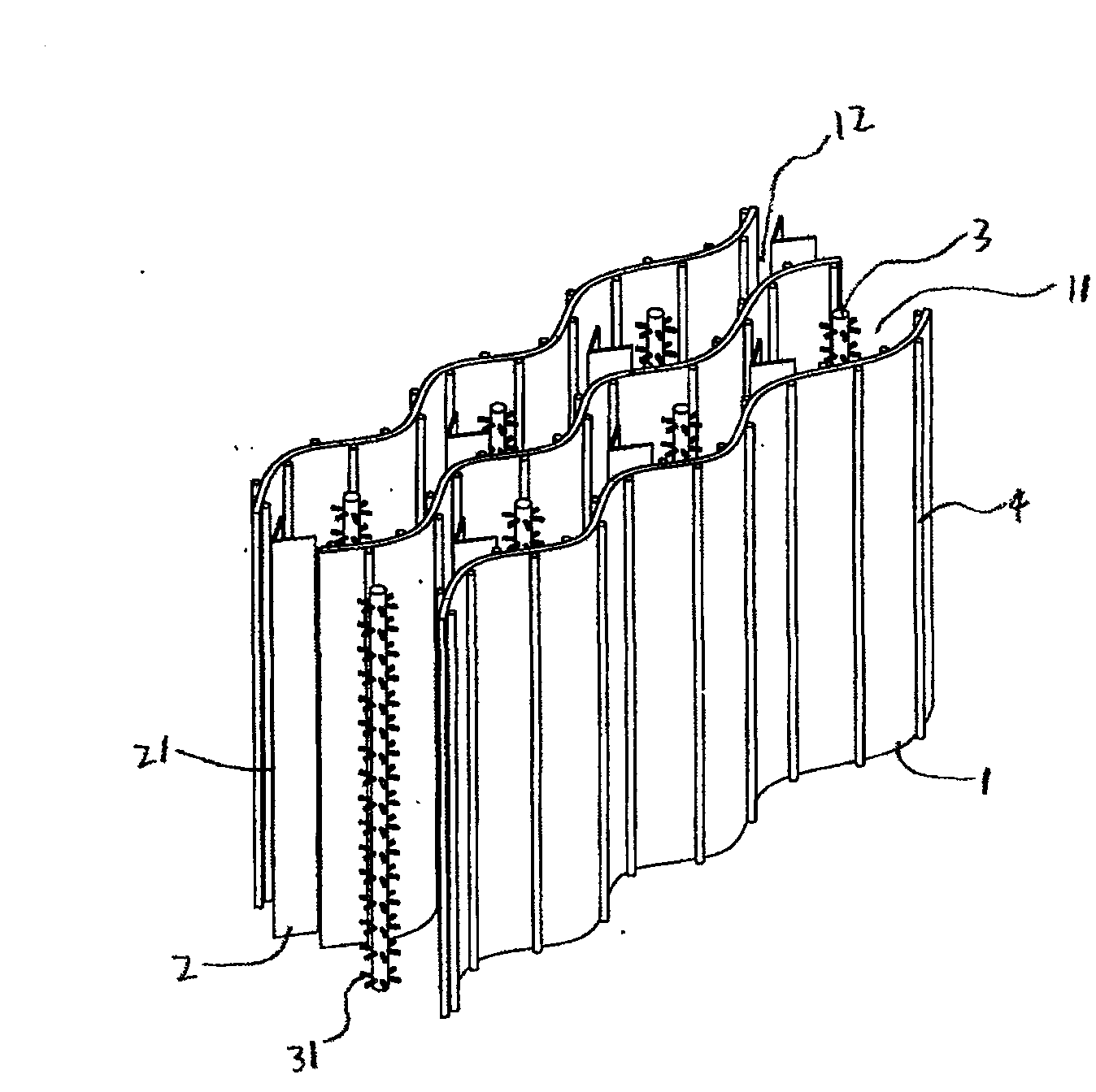 Even distribution type electrode component