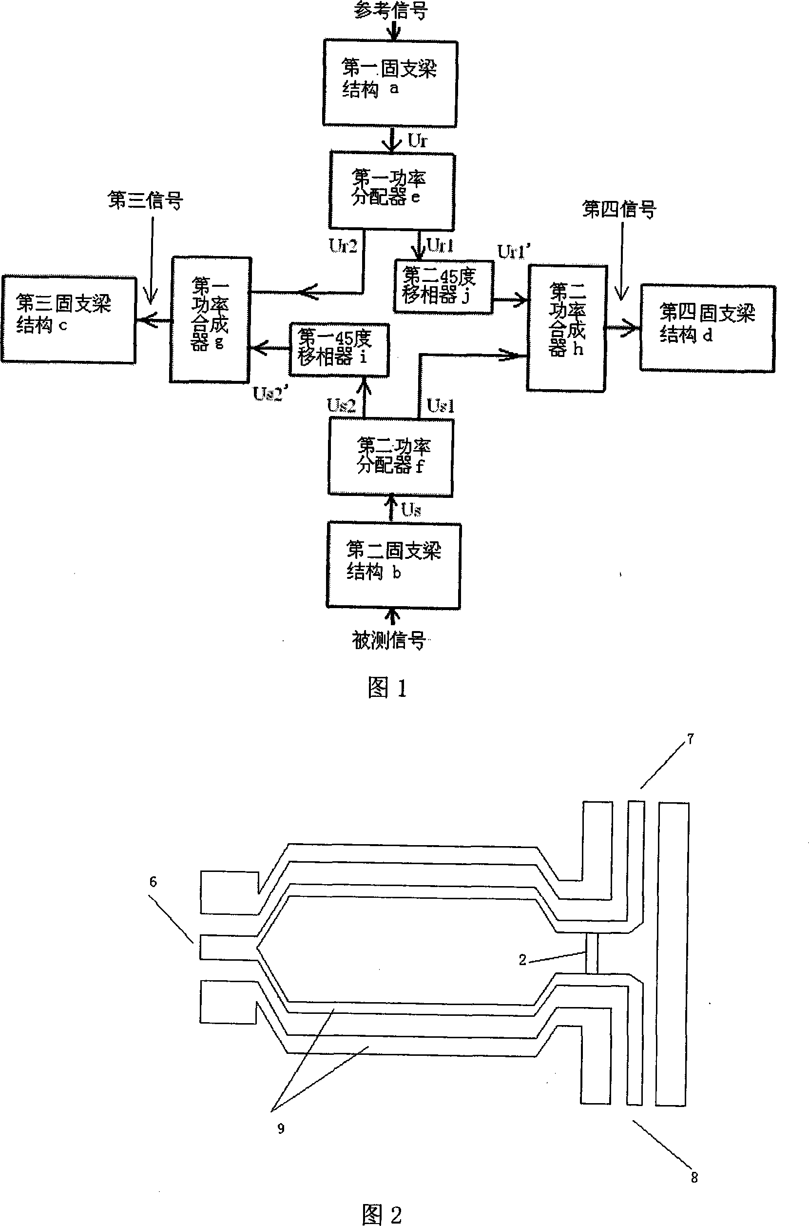 Microelectron mechanical microwave signal phase detector and method for preparing the same