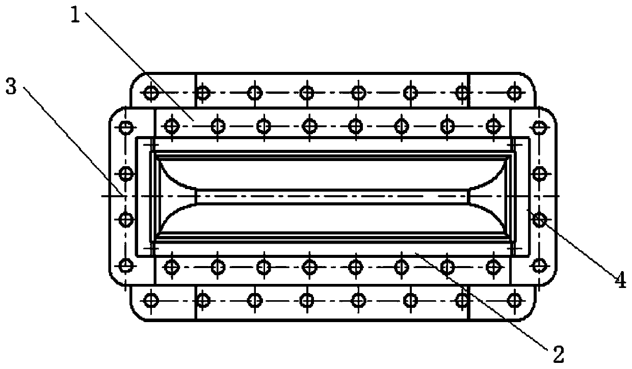 Rectangular combustion chamber air inlet rectifying device