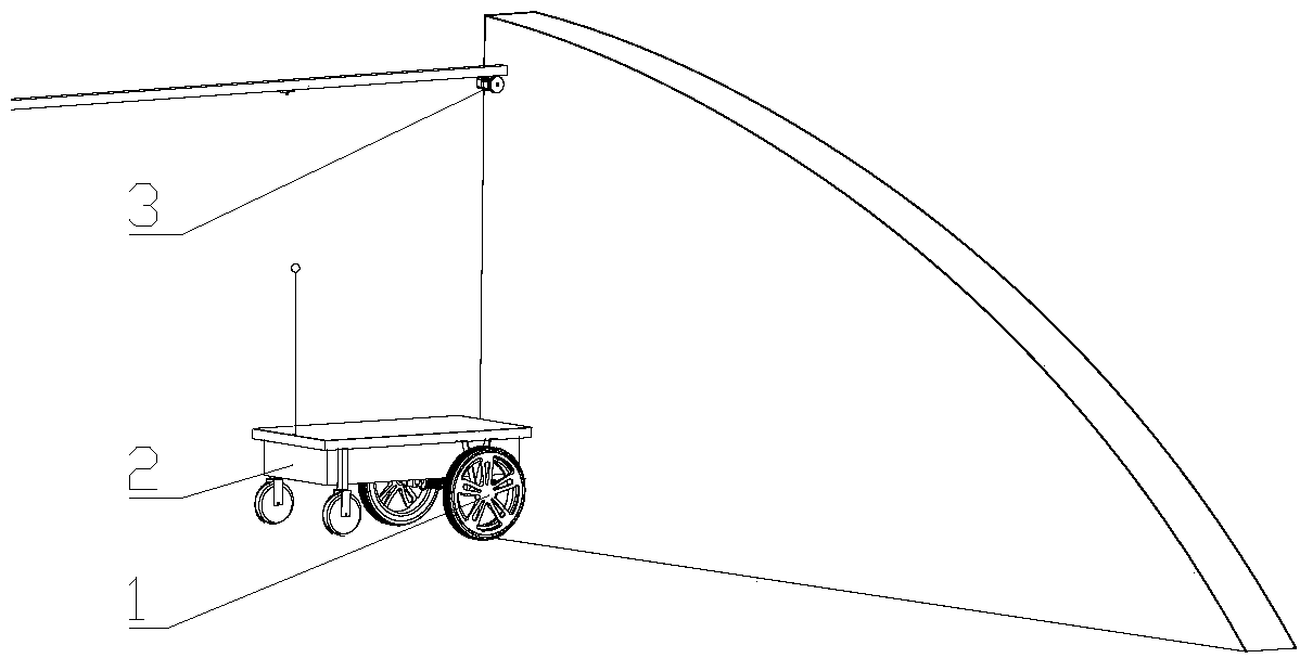 Automatic guiding and positioning device for greenhouse plant protecting robot and control method