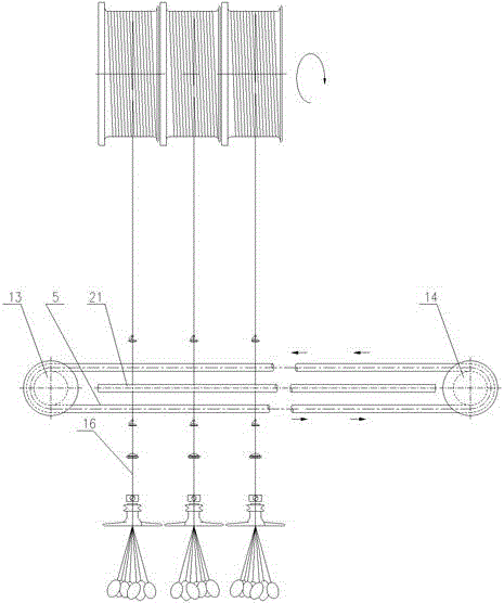 Belt friction method and device for replacing silk sheath