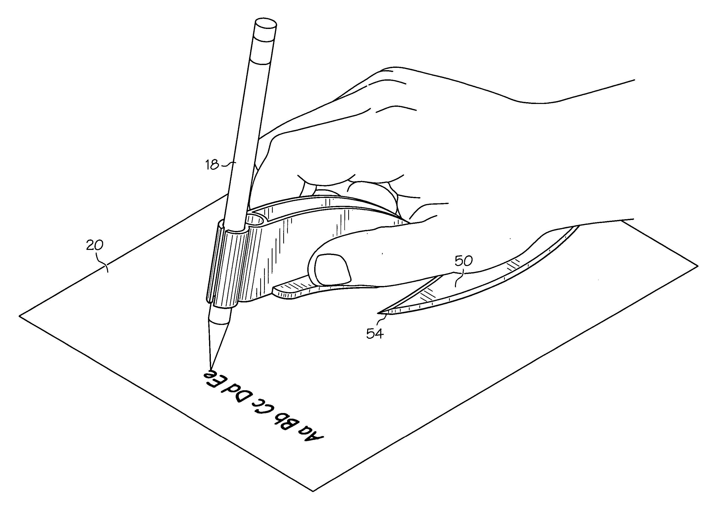 Writing instrument holder and hand support