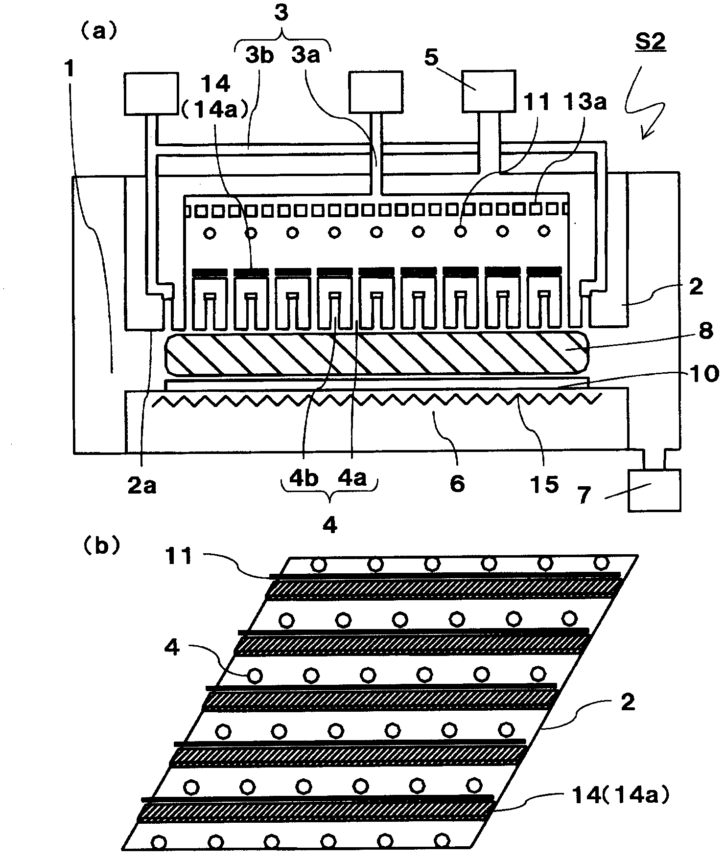 Deposited film formation device and deposited film formation method