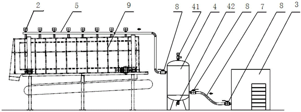 Garbage drum screen with self-cleaning function and cleaning device thereof