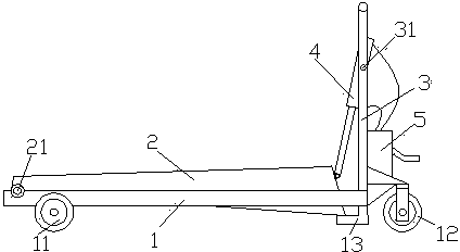 Cast iron blank transfer trolley