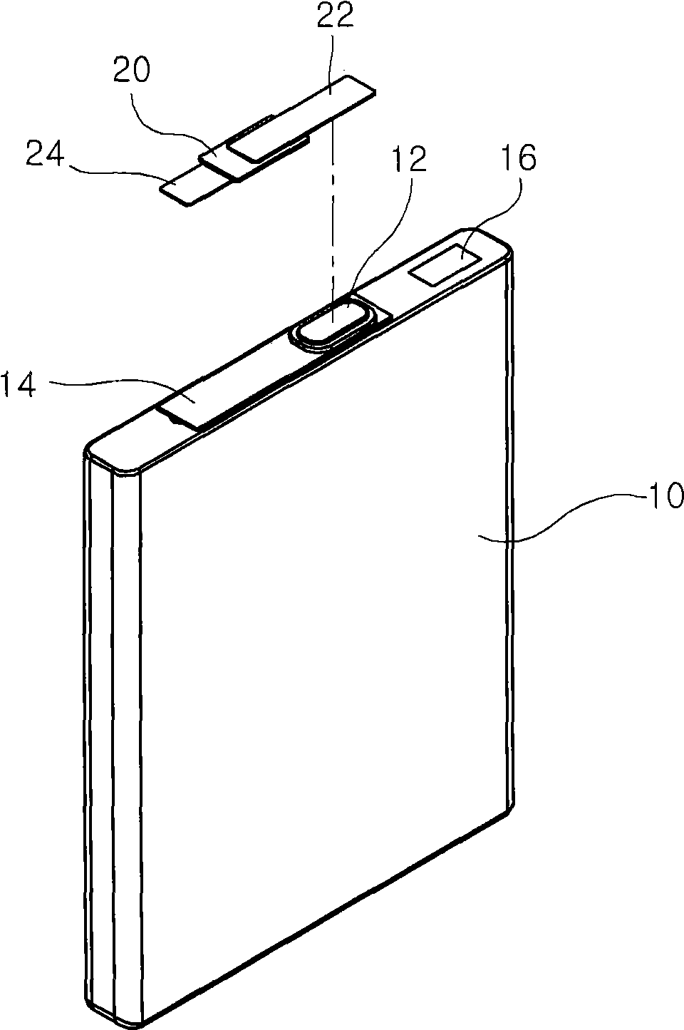 Built-in battery pack for mobile communication terminal and method of manufacturing the same