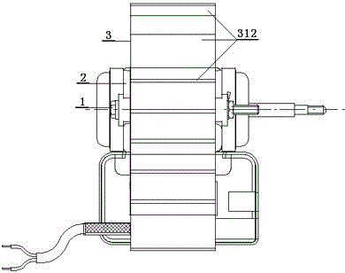Single phase shaded pole motor with heat sink