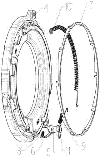 Pressure plate assembly of self-adjusting clutch cover assembly