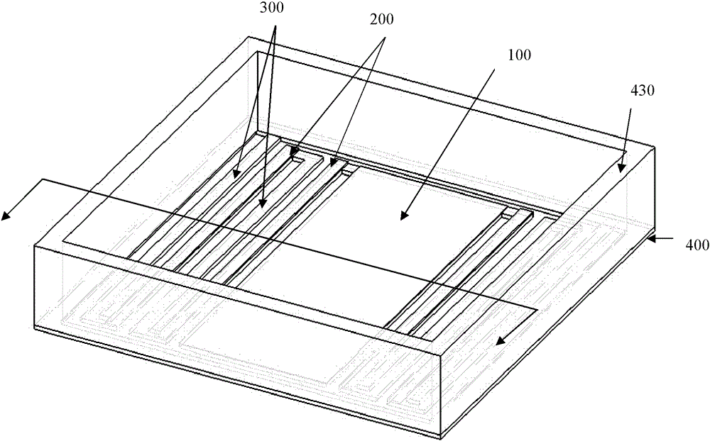 Optical readout fully hollow focal plane array with heat sink structure and manufacturing method thereof