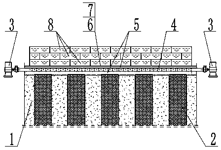 Novel vacuum preloading soft foundation combined stacking system and construction method thereof