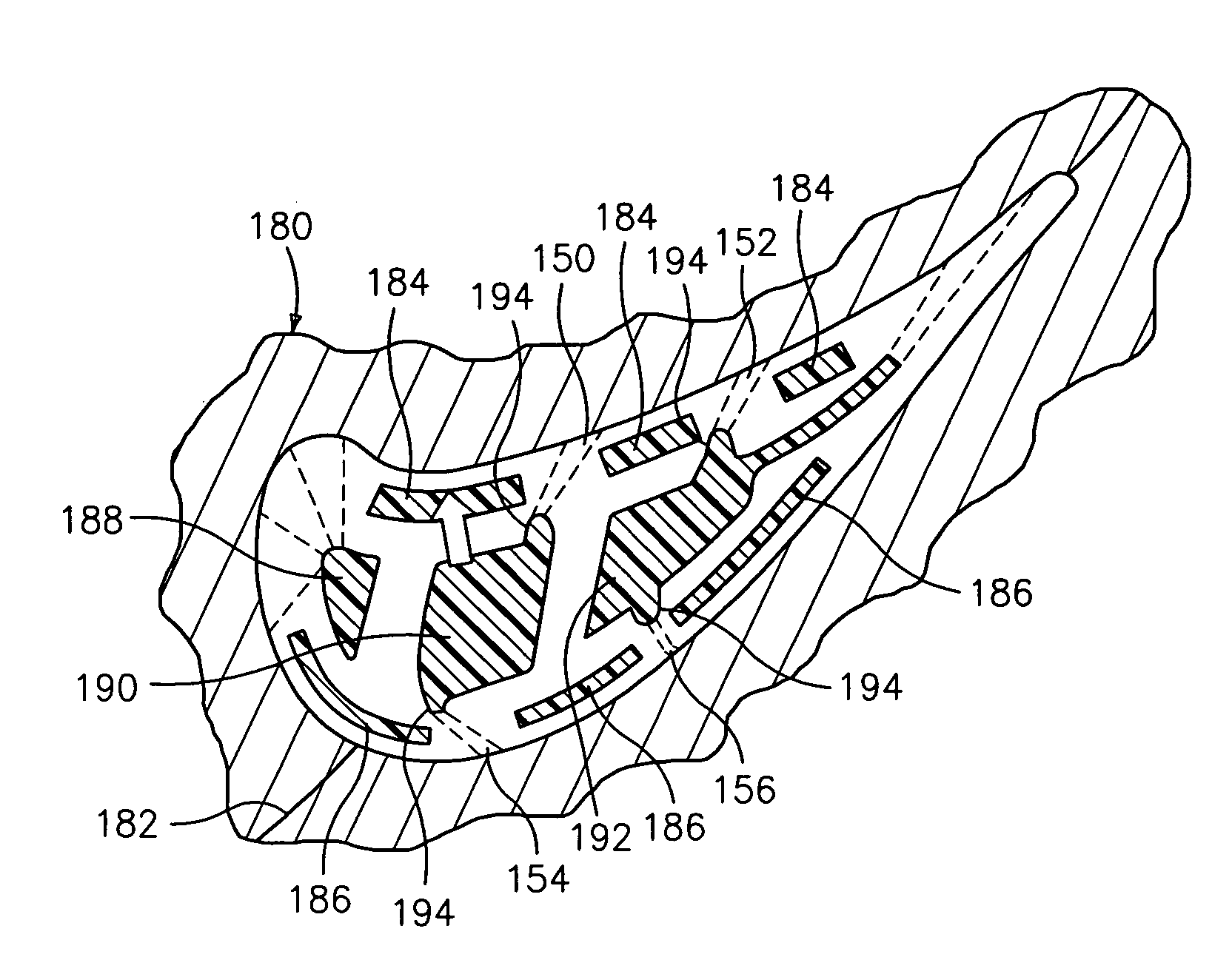 High aspect ratio blade main core modifications for peripheral serpentine microcircuits