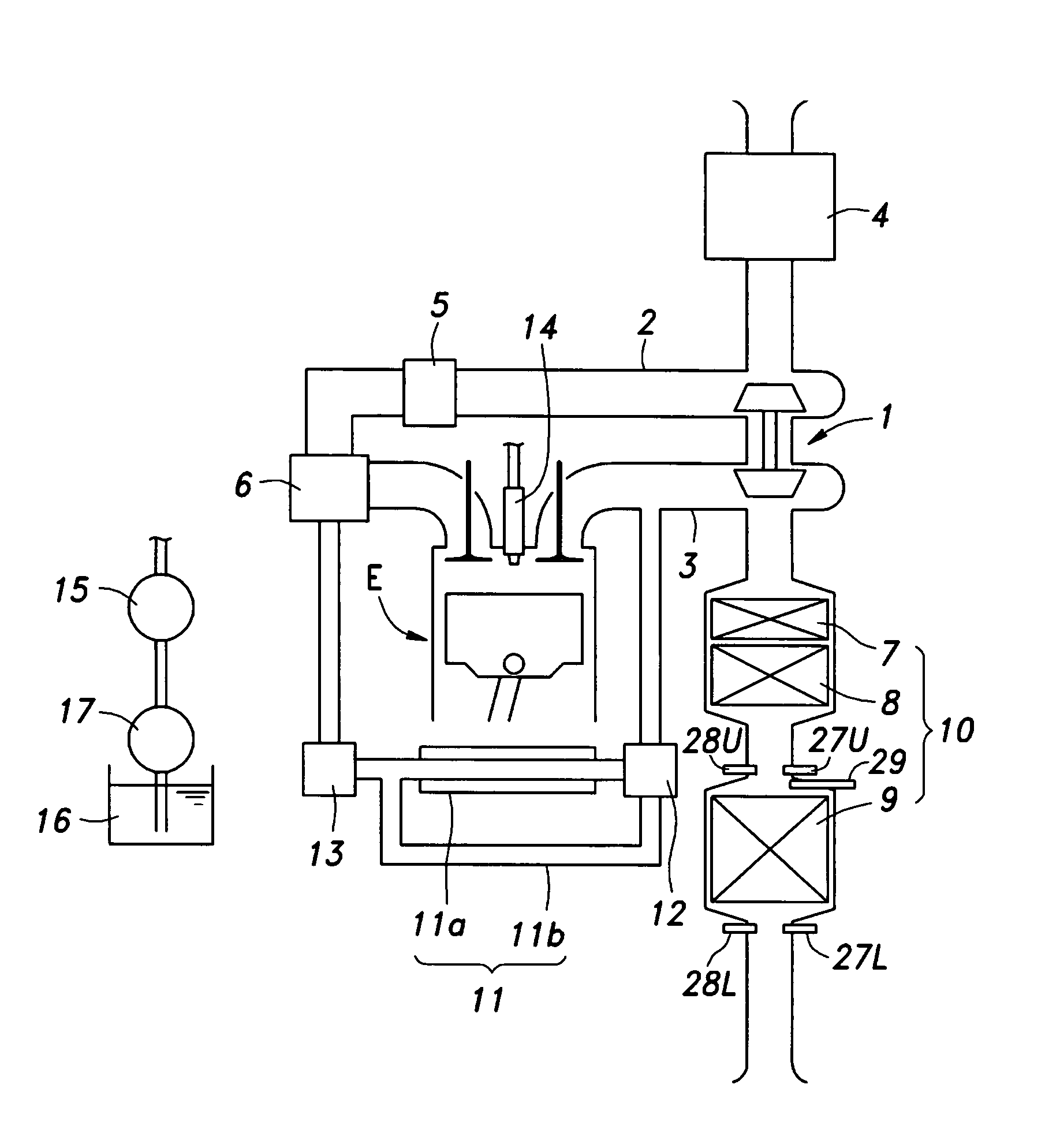 Sulfur purge control device for an internal combustion engine