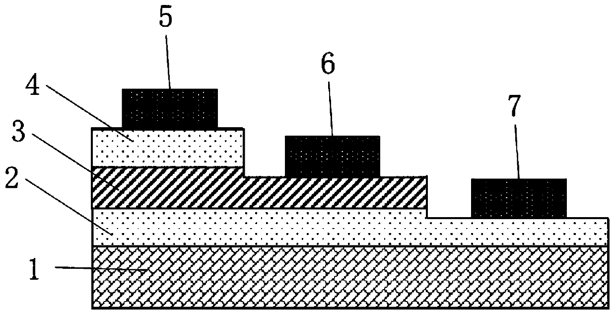 Vertical heterogeneous p-n junction structure device and preparation method thereof