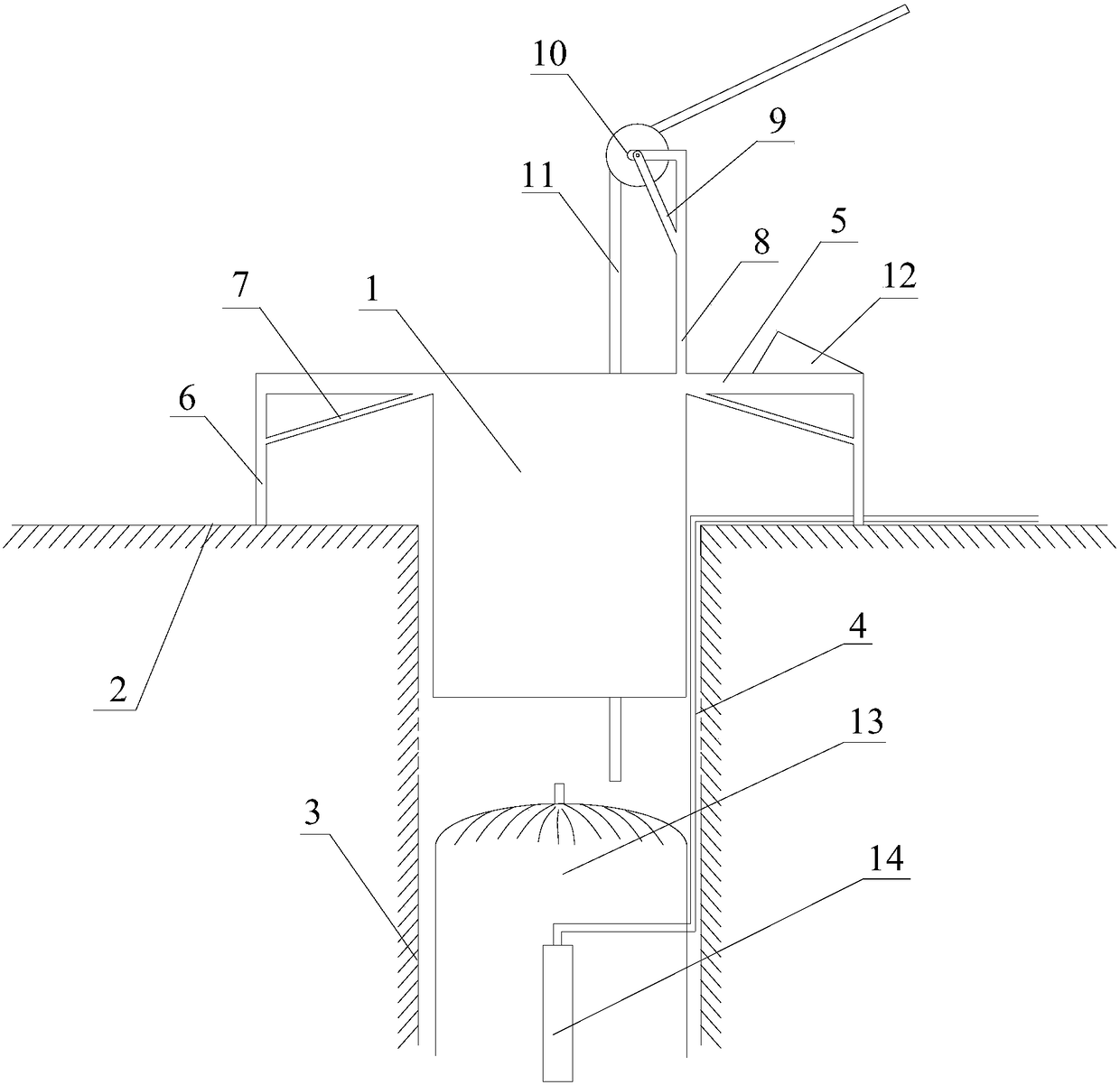 Auxiliary charging device for on-site mixed emulsified explosive charging vehicle