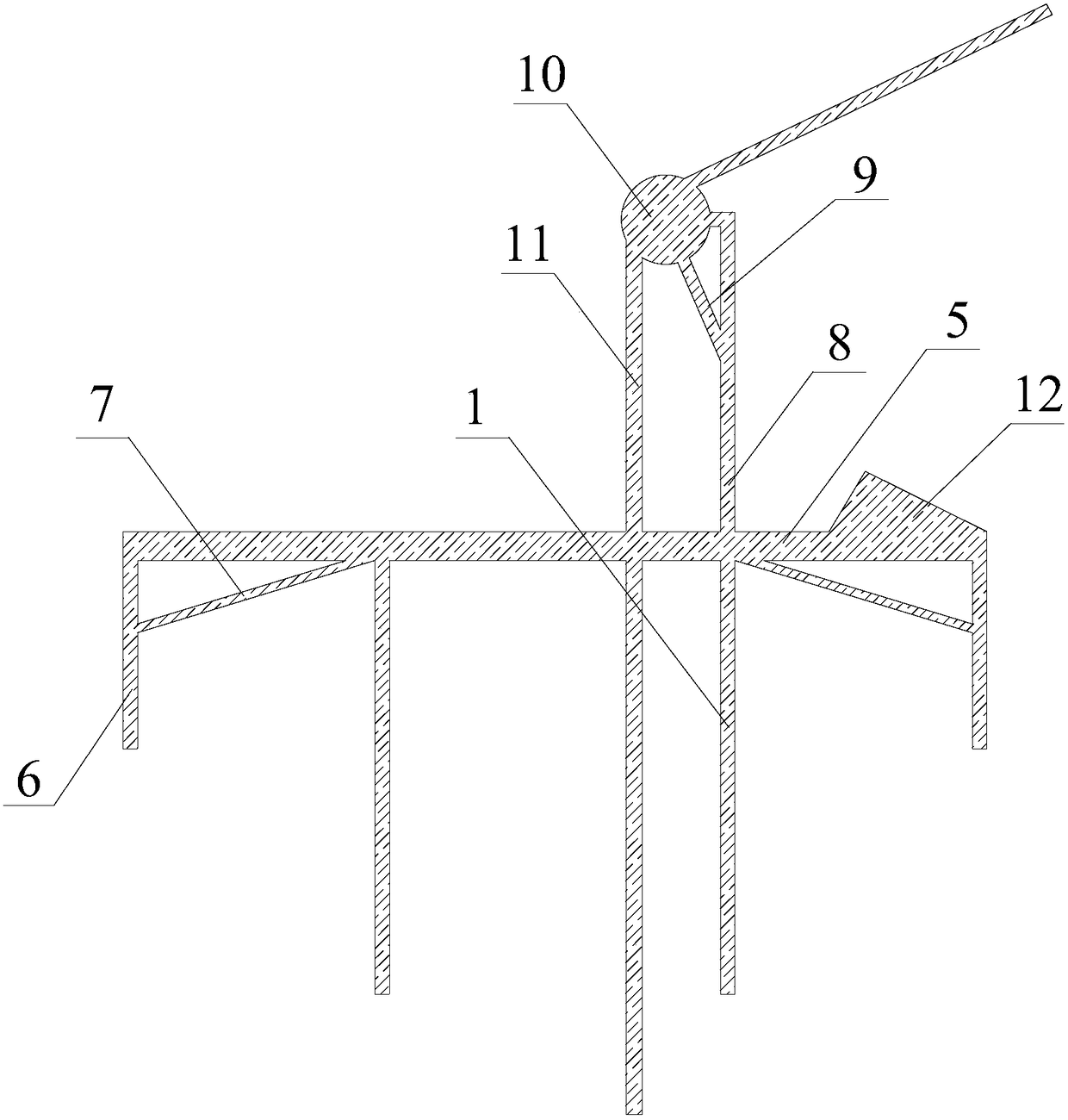 Auxiliary charging device for on-site mixed emulsified explosive charging vehicle