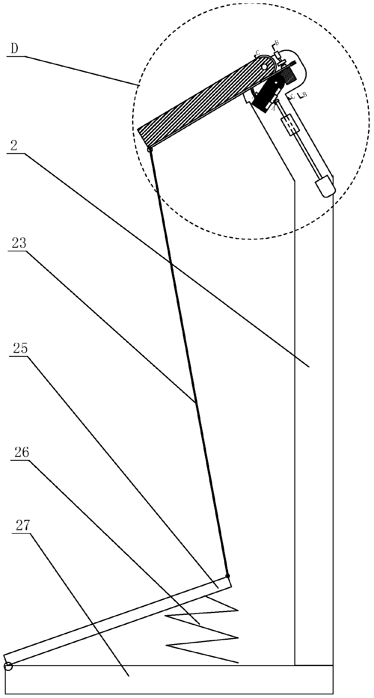 Foot-operated pedicle internal fixation rod bending rod device