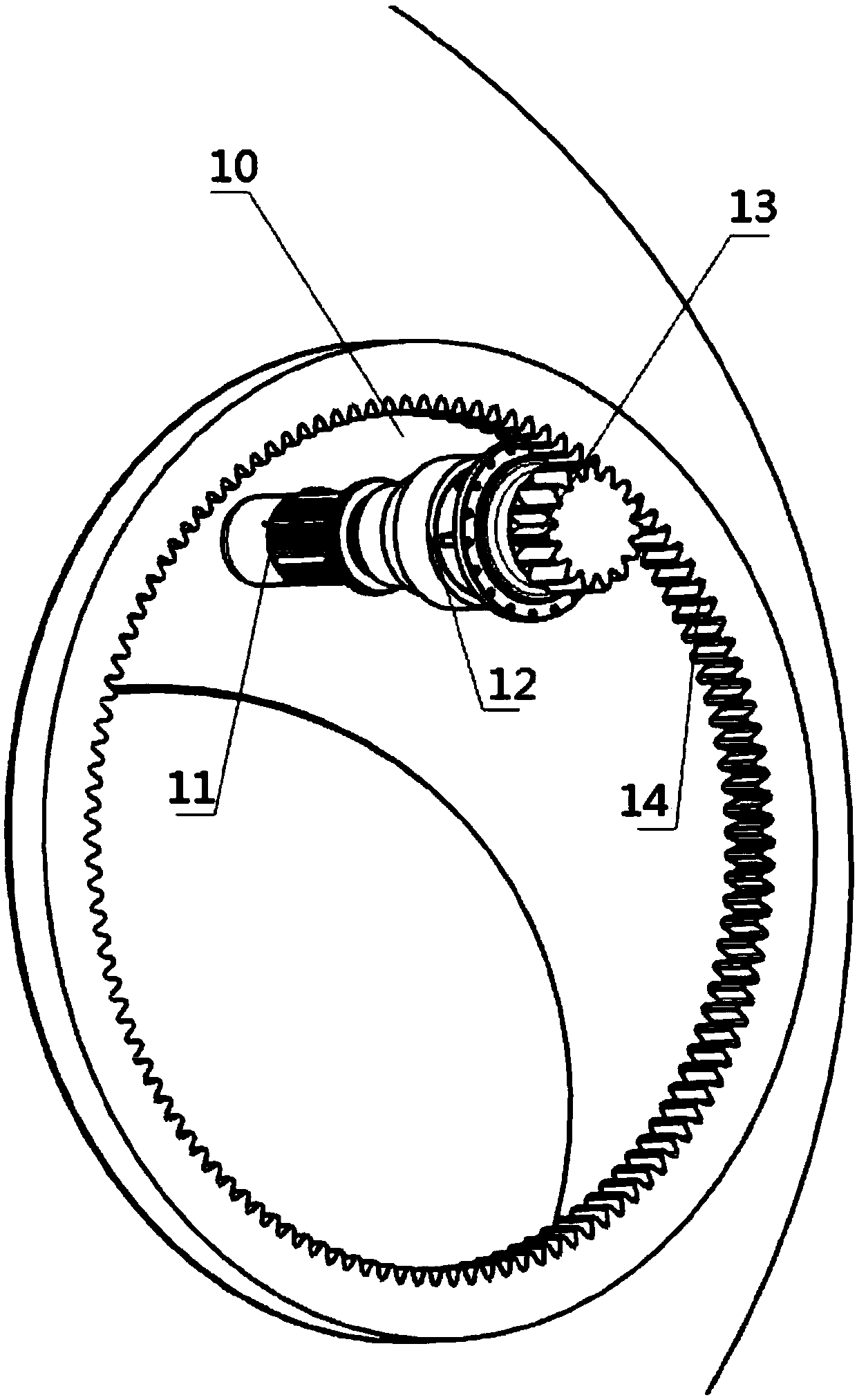 Yaw variable pitch mechanism