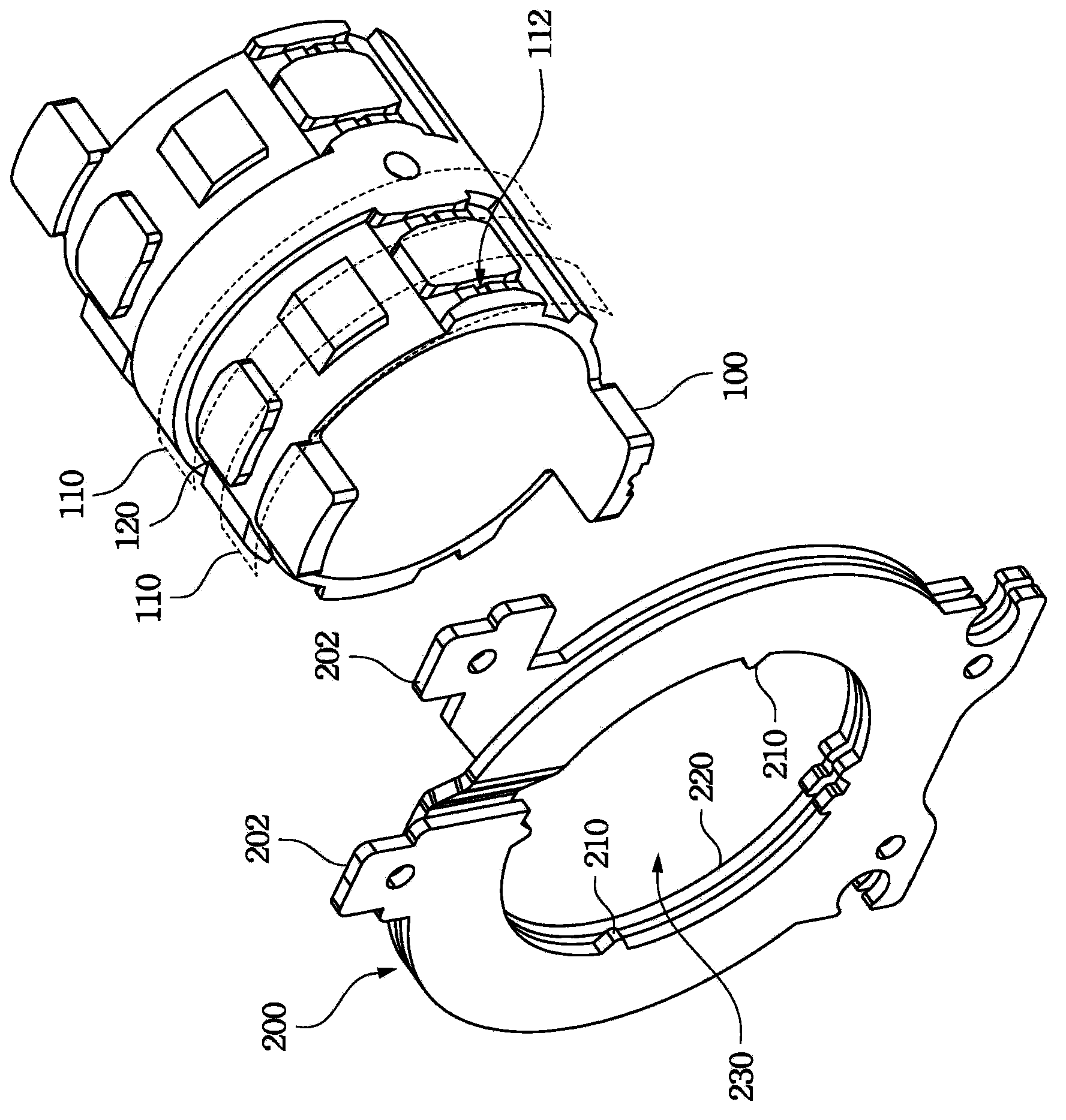 Magnetic assembly and winding frame thereof