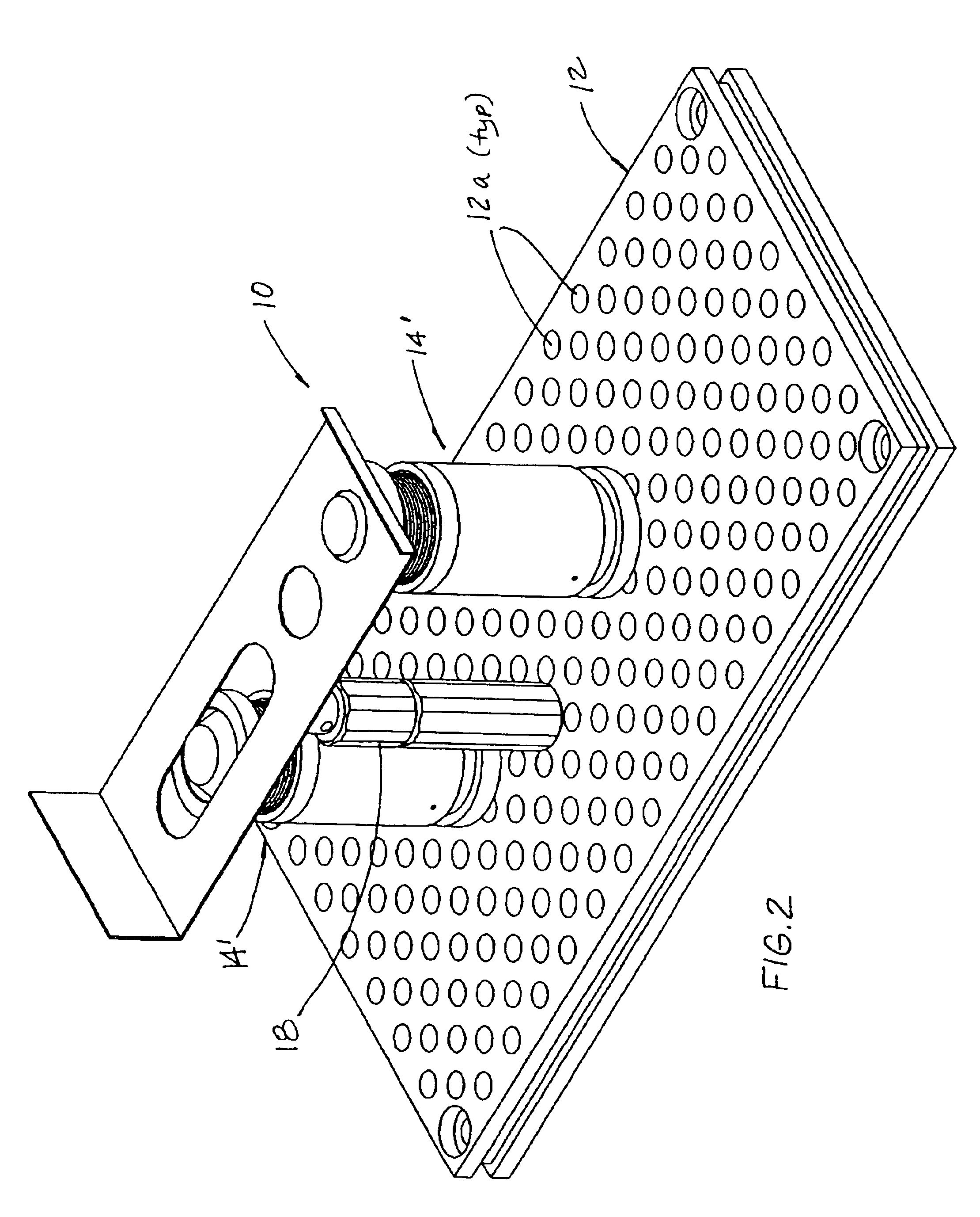 Modular tooling apparatus with tapered locater system