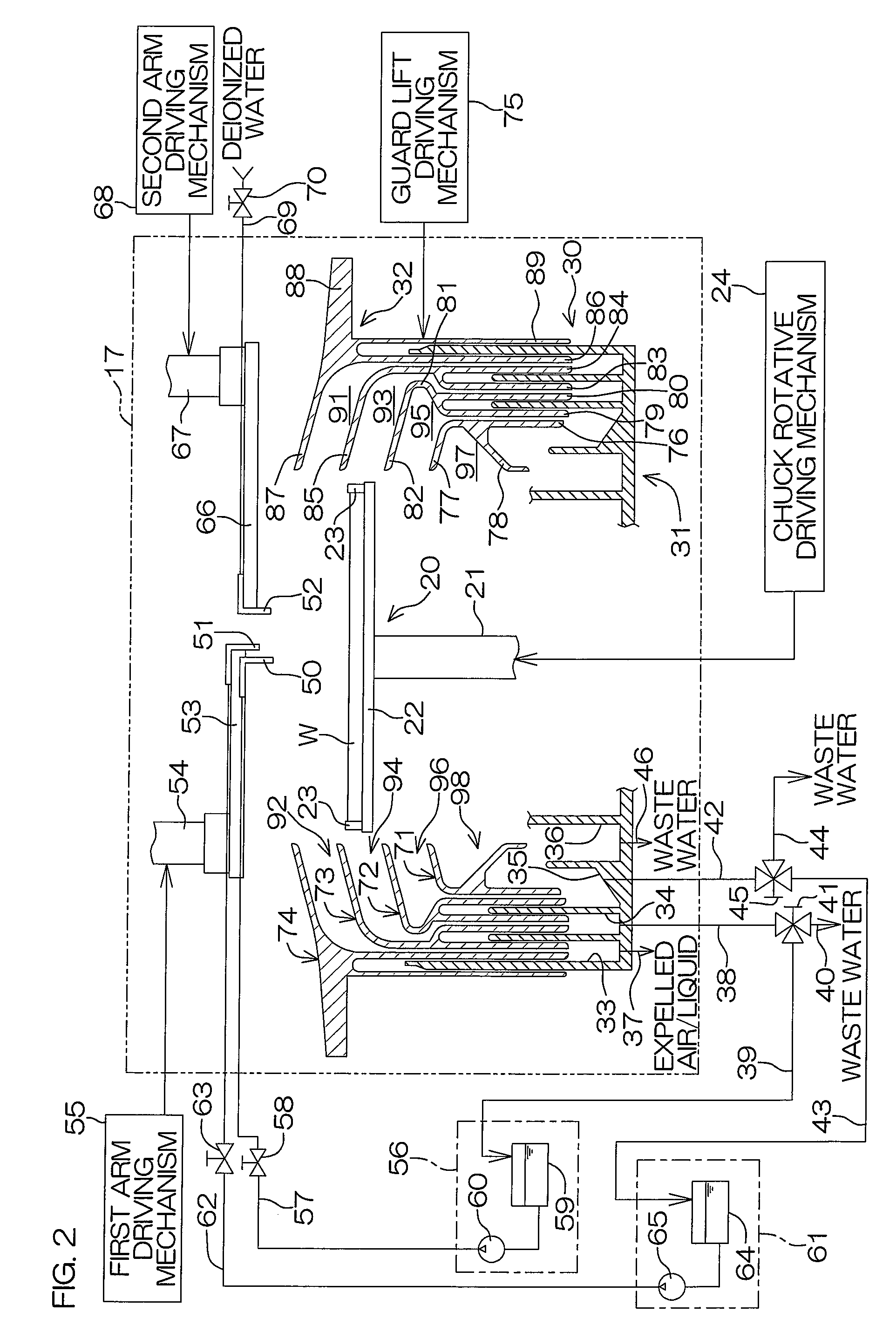 Recovery cup cleaning method and substrate treatment apparatus