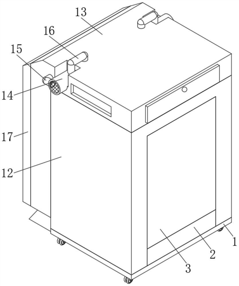 Fabricated building indoor sanitation cleaning device and using method thereof