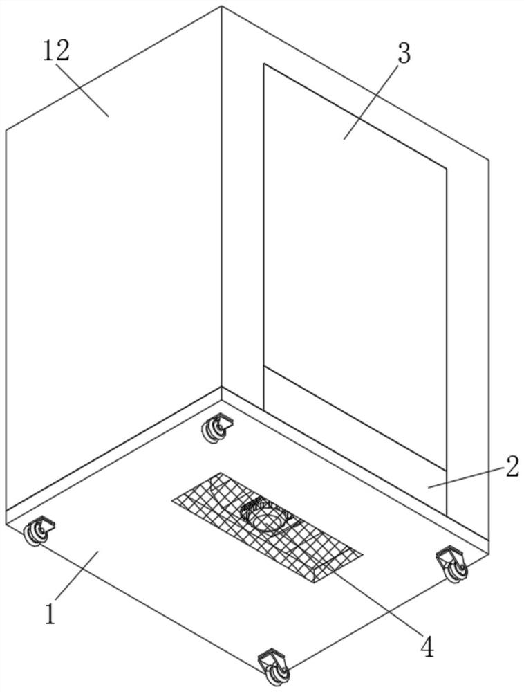 Fabricated building indoor sanitation cleaning device and using method thereof
