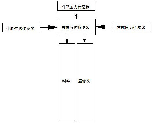 Monitoring method of natural breeding process of beef cattle based on 4G network