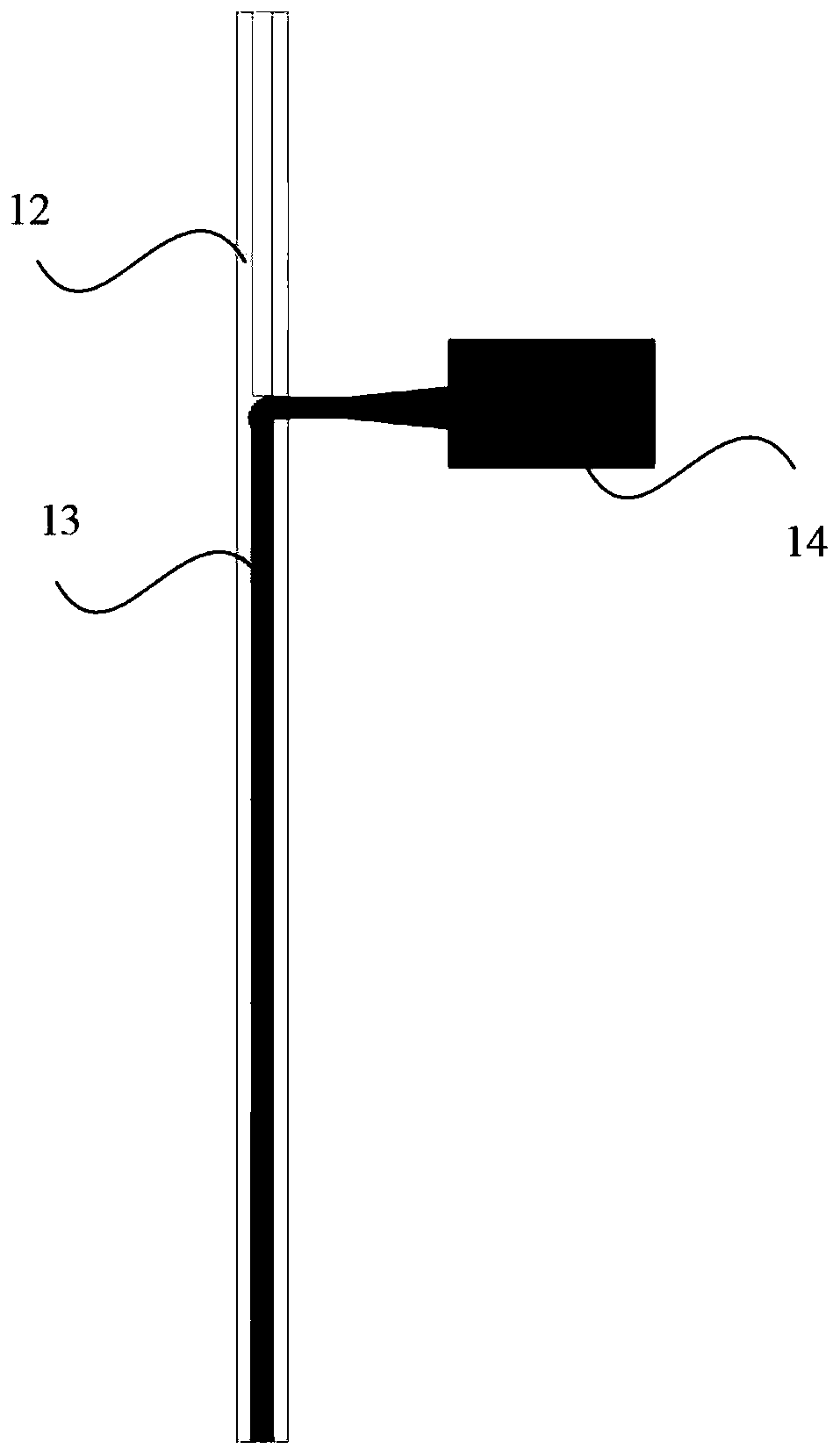 Radio frequency thimble for production test and radio frequency test system