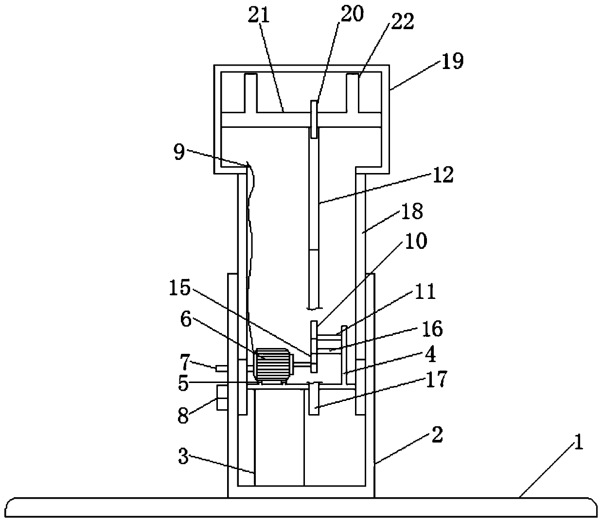 Height-adjustable rotary display screen support