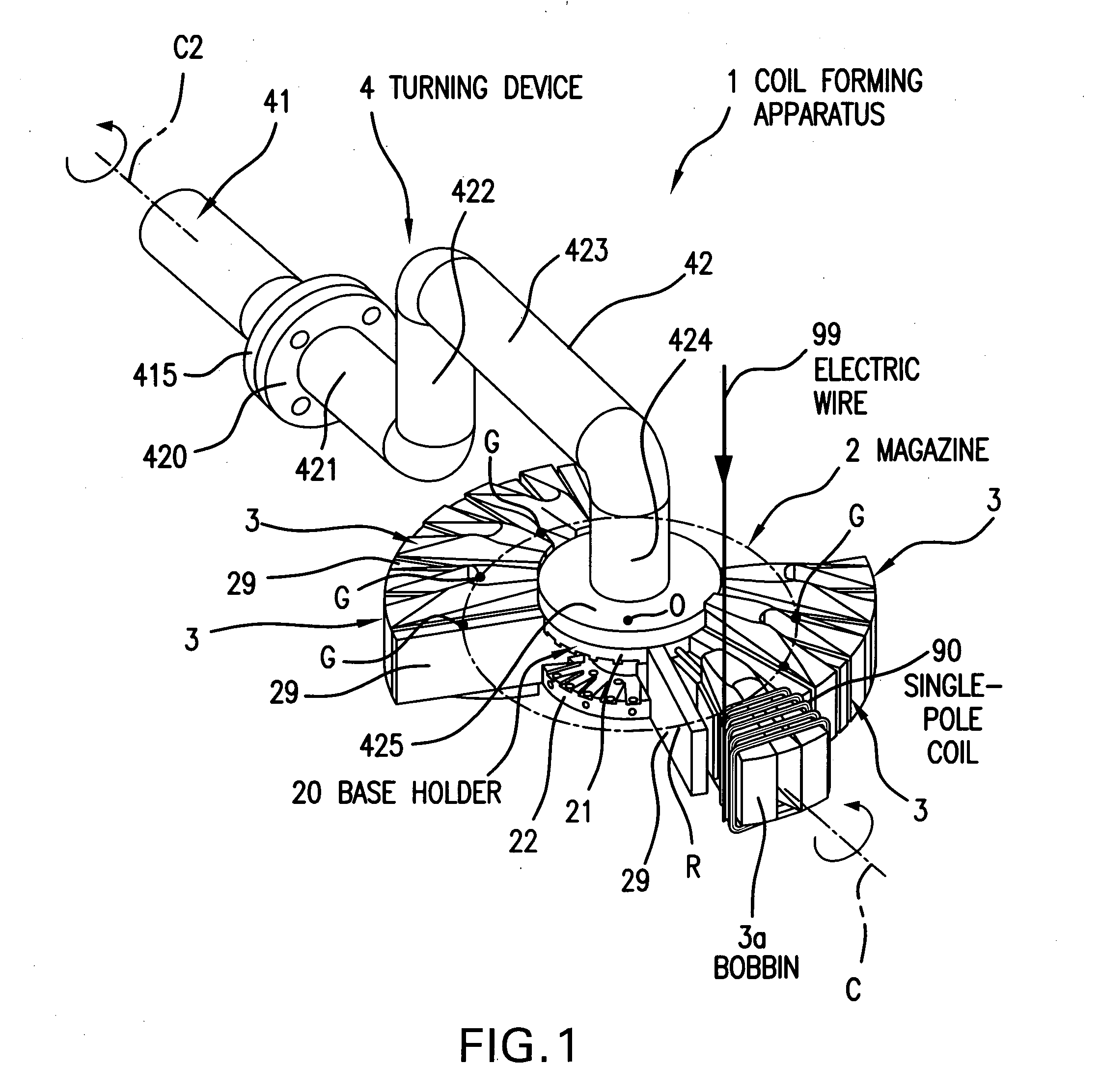 Coil forming method and coil forming device