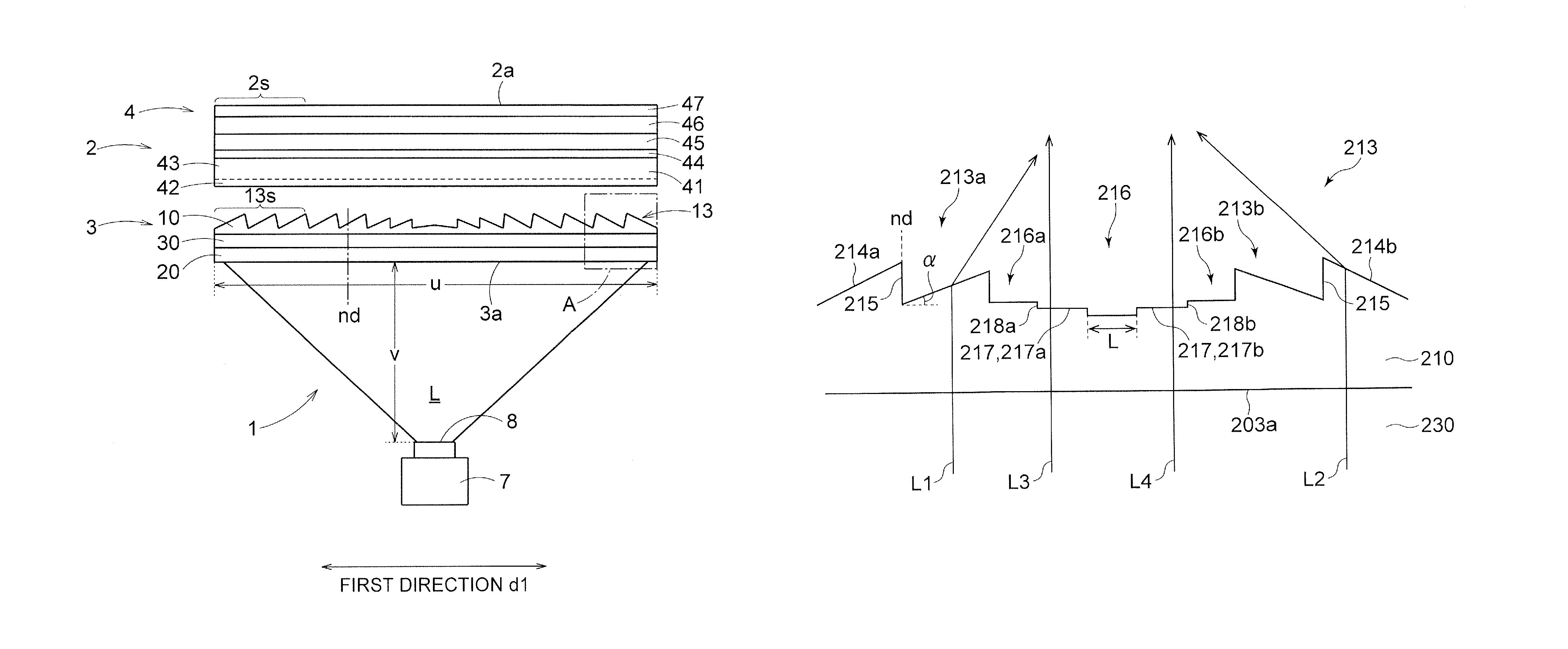 Linear fresnel lens sheet, transmissive display device and roll-shaped mold for producing linear fresnel lens sheet