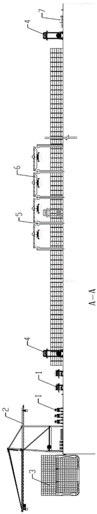 Automatic container wharf handling system and method for right-angled shoreline multi-berth arrangement