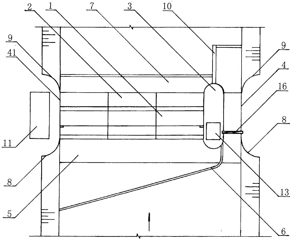 Combined type folding dam and construction method thereof